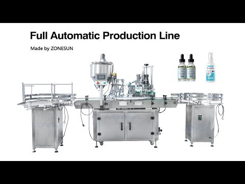 ZS-FAL180A4 Automatic Essential Oil Vial Small Bottle Filling And Capping Machine Line With Cap Feeder