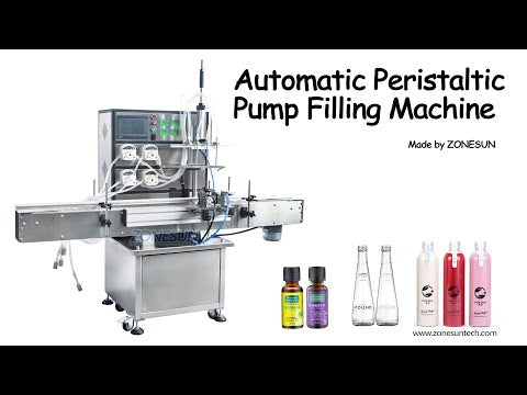 ZONESUN ZS-VTPP80C Peristaltic Pump Liquid Perfume Filling Machine For Cosmetics Jar Bottle