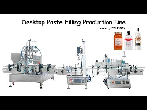 ZONESUN ZS-FAL180C6 Automatic Cosmetic Lotion Jam Honey Cream Paste Bottle Filling Production Line