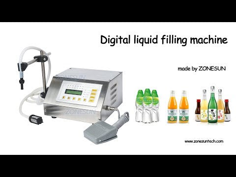 ZONESUN Digital Bottle Liquid Filling Machine For Perfume Juice Wine Gin Filler