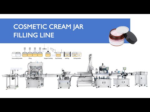 Cream Jar Filling Capping Labelling Line VIDEO