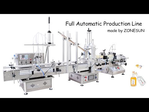 ZONESUN ZS-FAL180C Automatic Desktop Oil Whisky Bottle Liquid Jar Filling Capping And Labeling Machine