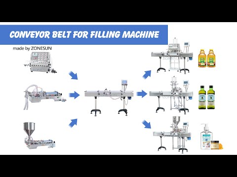 ZS-CB100P Automation Chain Flat Conveying Machine Conveyor Belt For Filling Machine Production System