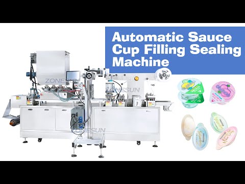 ZONESUN ZS-DDP270 Automatic Chocolate Jam Single Serve Honey Dipping Sauce Jelly Cup Blister Forming Filling Sealing Machine