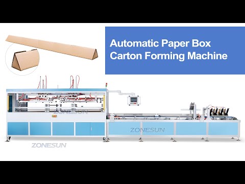 ZONESUN ZS-BFM1 Automatische dreieckige Kartonschachteln Papierkarton-Falt-Form-Hefter-Maschine