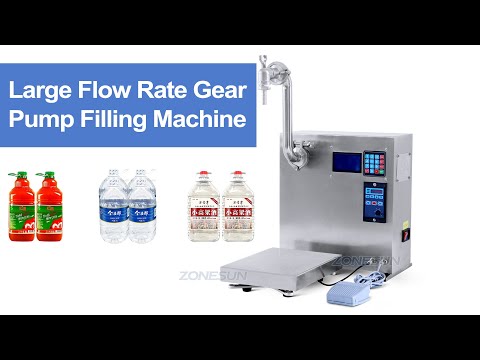 ZS-GPW1 Semi-automatic Gear Pump Larger Flow Rate Cooking Oil Grease Thick Liquid Weighing Filling Machine