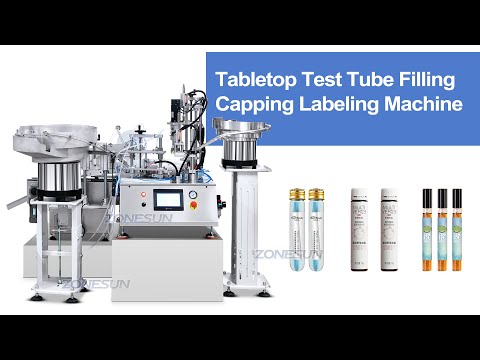 Zonesun ZS-AFCL4 Microtubo de mesa com tampas de parafuso Reagente Bottle Bottle Bottle Chemical Liquid Monoblock Capping Roticing Machine