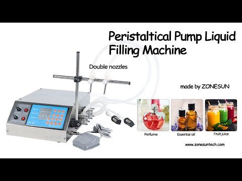 ZONESUN 4 Heads Peristaltic Pump Liquid Filling Machine For Juice Beverage Milk Perfume