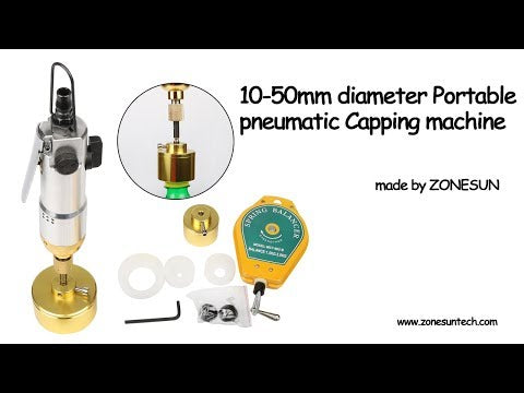 ZONESUN Pneumatic Bottle Capping Machine Hand Held Screwing Capping Machine Manual Capping Machine Bottle Capper Tool