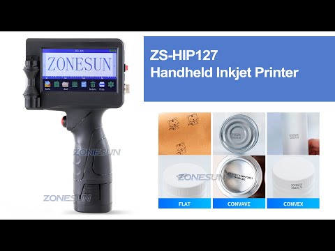 ZONESUN ZS-HIP508 Intelligent Handheld Inkjet Printer Ink Date Coder LED Screen Multicolour Expiry date Inkjet Coding Machine