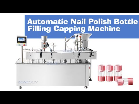 ZONESUN ZS-AFC30 Monoblock Small Bottle Ceramic Pump Liquid Paste Nail Gel Filling Capping Machine For Chemical Liquid