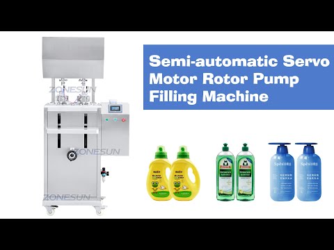 ZS-GTRP2 Semiautomático de doble cabezal Rotor Bomba de lóbulo Champú Jabón líquido más espeso Aerosoles de gel de manos Máquina de llenado de pasta de botella