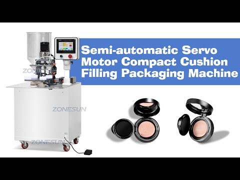 Zonesun ZS-GTLF2 SEMI-AUTOMATIC COMMETIC CROSSE SERVO Motor BB Cream Cream Compact Machiaj Fundație Fundație pentru umplere Mașină de ambalare