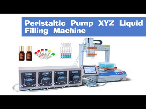 ZS-XYZ4A High Accuracy 4 Heads Perfume Tester Chemical Liquid Small Vial Bottle Filler Reagent Tube Filling Machine