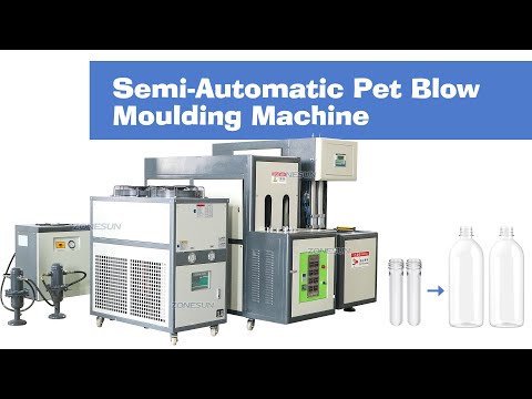 ZONESUN ZS-SBMM1 Semi-automatic 2 Cavity Plastic PET Mineral Water Beverage Bottle Blow Molding Machine Blowing Equipment