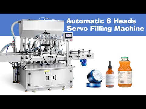 ZONESUN ZS-YT6T-6PX Automatic 6 Heads Servo Hot Sauce Piston Pump Honey Paste Quantitative Paste Peanut Butter Bottle Filling Machines