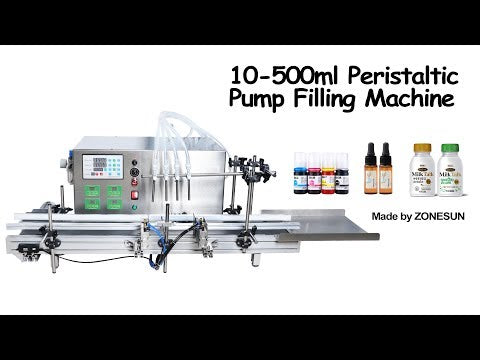 ZS-DTPP4B Full Automatic Peristaltic Pump Liquid Filling Machine For Milk Water Solvent Filler