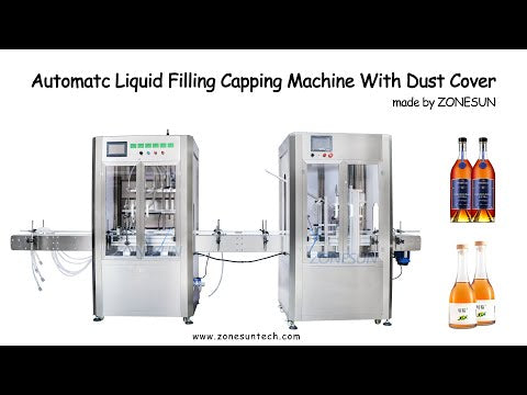 Liquid Filling Capping Machine With Dust Cover