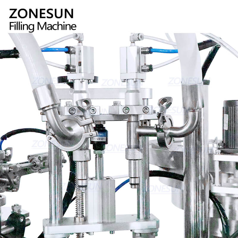 ZONESUN ZS-AFC34 High Speed Piston Pump Small Bottle Honey Syrup Monoblock Paste Filling Capping Machine