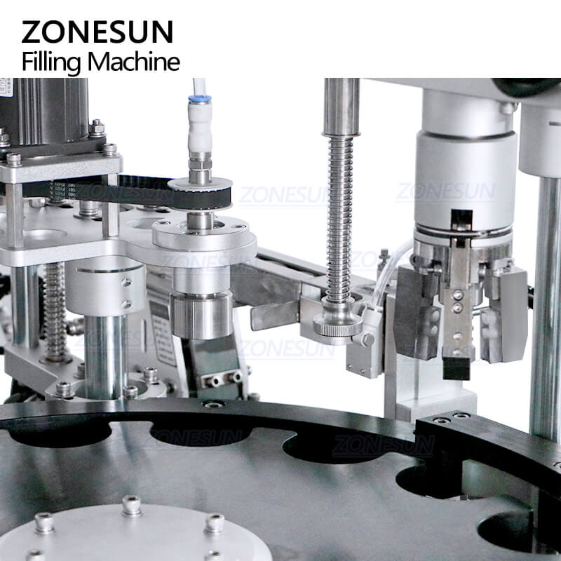 ZONESUN ZS-AFC34 مضخة مكبس عالية السرعة زجاجة صغيرة شراب العسل قطعة واحدة ماكينة تعبئة وتغطية