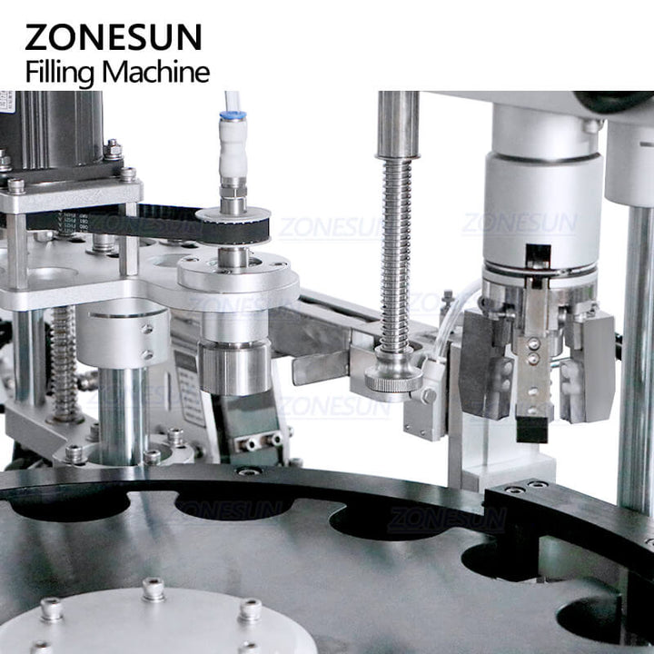 ZONESUN ZS-AFC34 고속 피스톤 펌프 작은 병 꿀 꿀 꿀 시일 스 페이스트 채우기 캡핑 머신