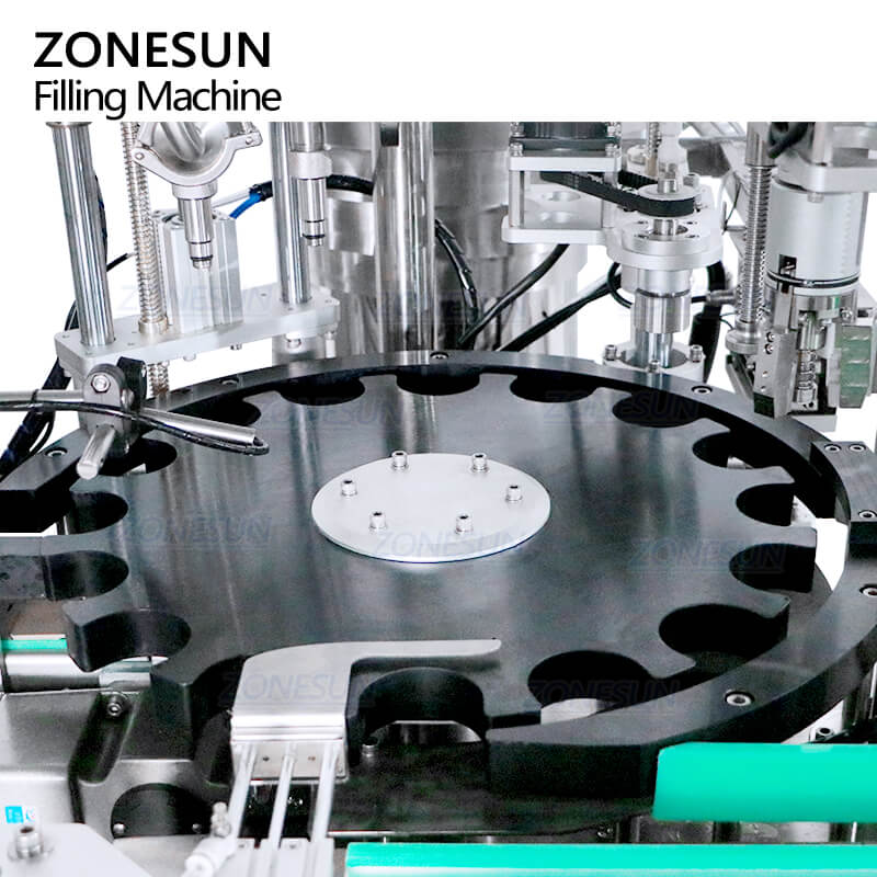 ZONESUN ZS-AFC34 مضخة مكبس عالية السرعة زجاجة صغيرة شراب العسل قطعة واحدة ماكينة تعبئة وتغطية