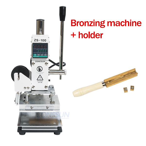 ZS-100 New Embossing Manual Hot Foil Stamping Machine For Leather Paper  Wood With Measure Line Letters Hot Foil Stamping Machine