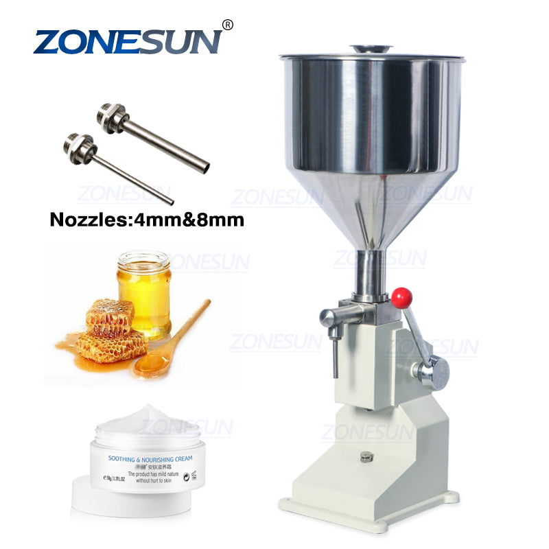 ZONESUN Semi Automatic Small Bottle Honey Liquid Filling Machine For Nail  Polish Lip Gloss Essential Oil Cosmetics