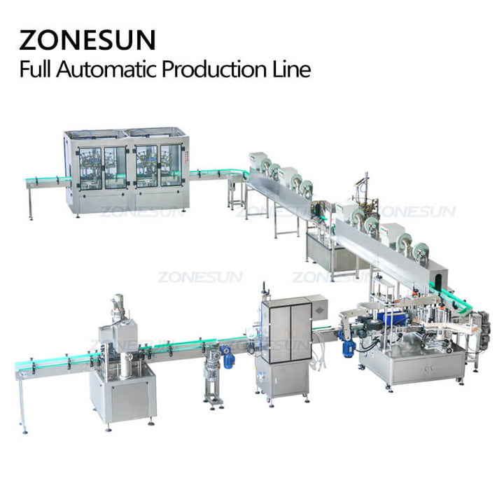 ZS-FALU1 Automático Azeite Azelic Liquor ROPP Bottile Arquivador Capping Máquina de produção de máquina de produção com máquina de lavar garrafa