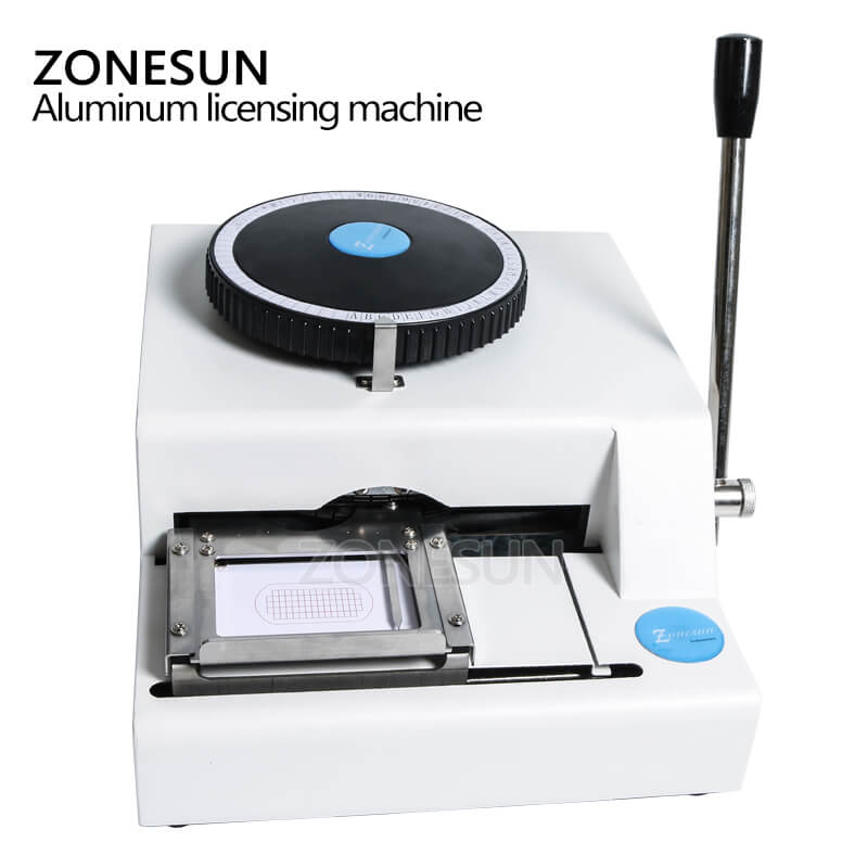 52D Stainless Steel Metal Embossing Machine Print Engraving Machine For Dog  Tag Manual PET Plate Embosser Machine 52Characters