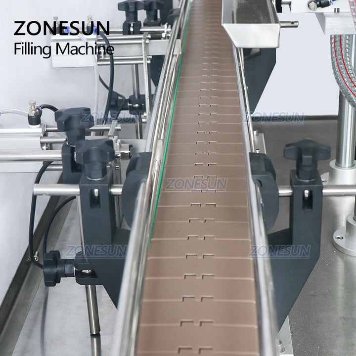 conveyor belt of 4 Nozzle Automatic Paste Filling Machine