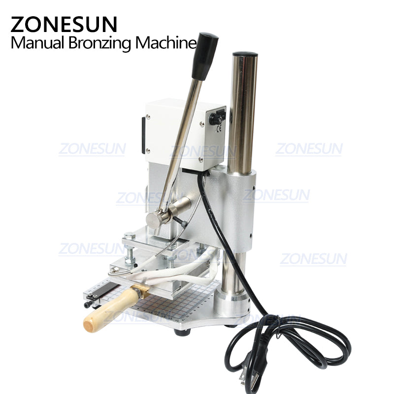 ZONESUN ZS-100 New Embossing Manual Hot Foil Stamping Machine For Leather Paper Wood With Measure Line Letters Hot Foil Stamping Machine - ZONESUN TECHNOLOGY LIMITED