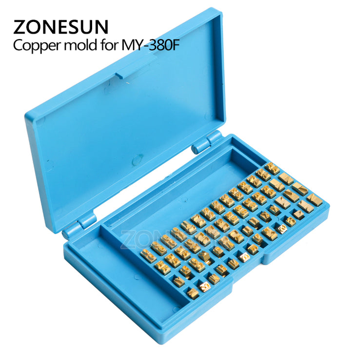 ZONESUN MY380 Alphabet Letter Fonts of Ribbon Printer Heat Stamping Head Ribbon Hot Stamping Spare Part Expiration Code Printing Machine - ZONESUN TECHNOLOGY LIMITED